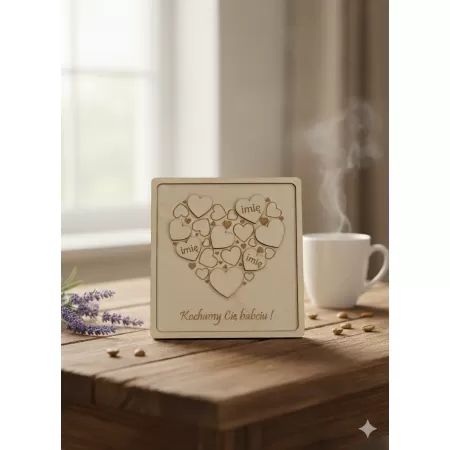 RAMKA serduszka 20x20 cm - personalizacja
